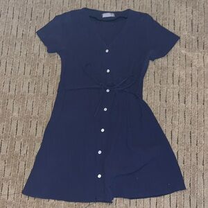 Navy button up peanut style dress from peanut